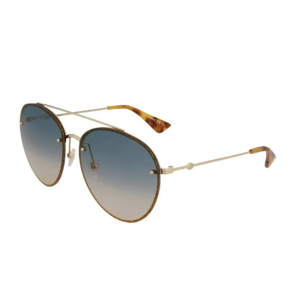 Gucci Aviator Frame GG Interlocking Sunglasses
